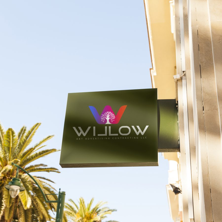 Willow Art Advertising Logo Sign Board Image